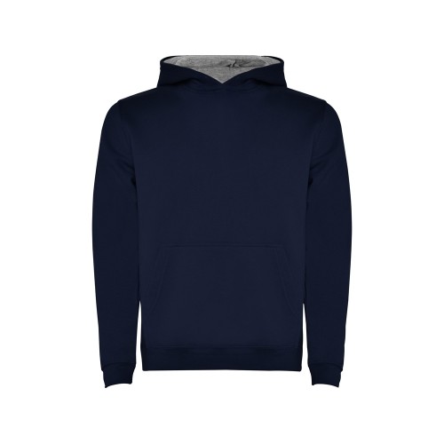 Толстовка с капюшоном "Urban" детская, нэйви/серый меланж