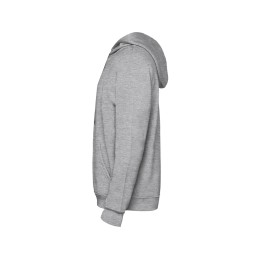 Толстовка с капюшоном "Urban" детская, серый меланж/черный