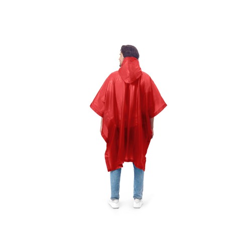 Пончо «Hawaii» c чехлом унисекс, красный
