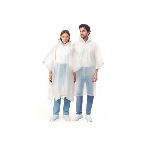 Пончо «Hawaii» c чехлом унисекс, белый