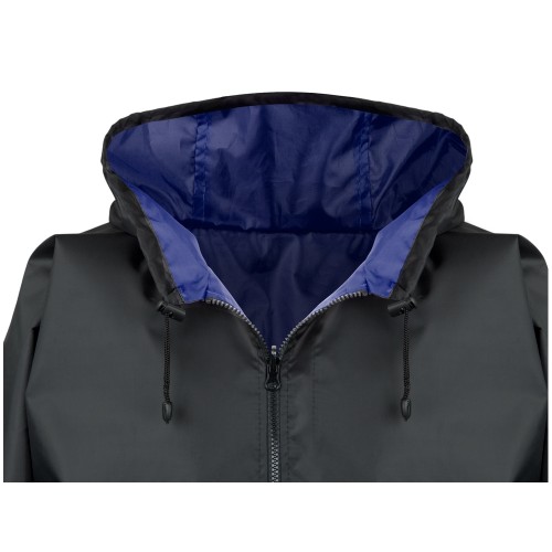 Дождевик «Bi-color» унисекс, синий классический/черный