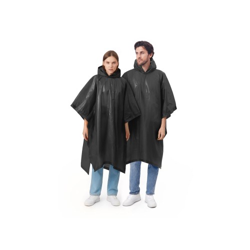 Пончо «Hawaii» c чехлом унисекс, черный