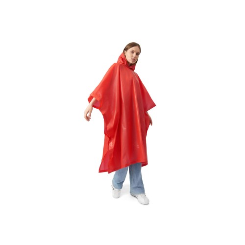 Пончо «Hawaii» c чехлом унисекс, красный
