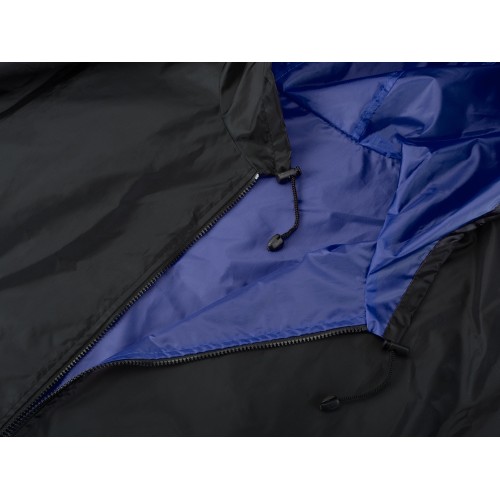 Дождевик «Bi-color» унисекс, синий классический/черный