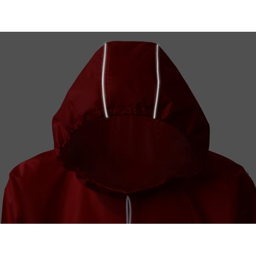 Дождевик - пончо "Galaxy" со светоотражающими элементами, красный