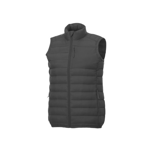 Женский утепленный жилет Pallas  из переработанных материалов по стандарту GRS - Темно - серый