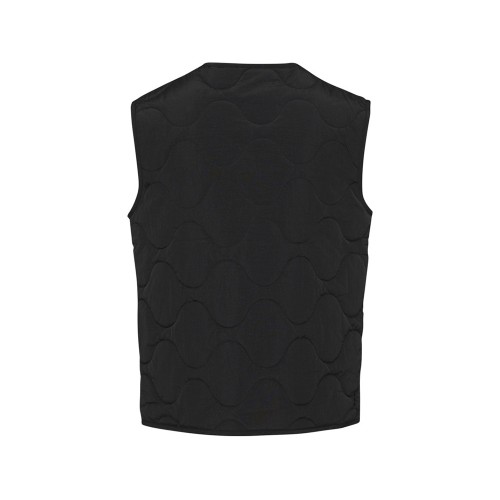 Quartz утепленный жилет унисекс из переработанного материала GRS - сплошной черный