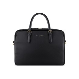 Портфель женский BUGATTI ЭЛЛА | ELLA 15'', черный, полиуретан, 38х6х27,5 см