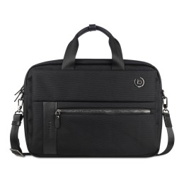 Портфель мужской BUGATTI НЕРО | NERO 15'', чёрный, нейлон 1680D/кожа, 42х10х30 см