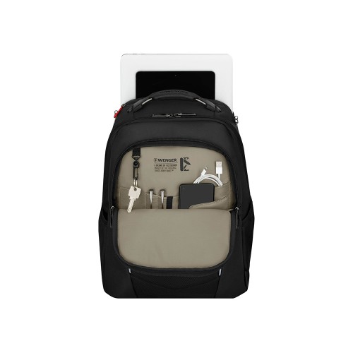Рюкзак WENGER ALTAIR 15.6", черный, переработанный ПЭТ/Полиэстер, 32х21х44 см, 22 л.