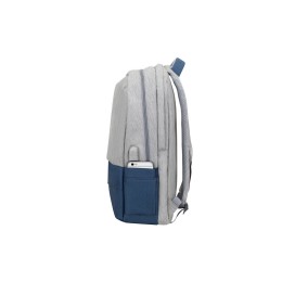 RIVACASE 7567 grey/dark blue рюкзак для ноутбука 17.3" / 6