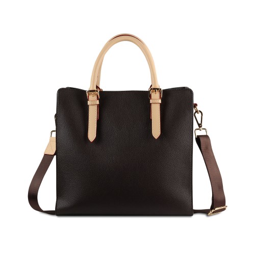 Сумка-портфель женская BUGATTI ЭЛЛА | ELLA, тёмно-коричневая, полиуретан, 30х11,5х28 см