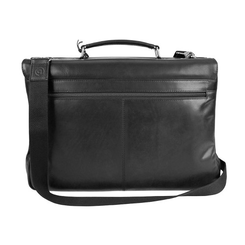 Портфель BUGATTI РОМАНО | ROMANO 15'', чёрный, натуральная воловья кожа, 43х13х32 см