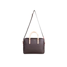 Портфель женский BUGATTI ЭЛЛА | ELLA 15'', тёмно-коричневый, полиуретан, 38х6х27,5 см