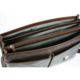 Портфель BUGATTI РОМАНО | ROMANO 15'', коричневый, натуральная воловья кожа, 43х13х32 см