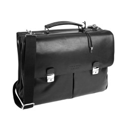 Портфель BUGATTI РОМАНО | ROMANO 15'', чёрный, натуральная воловья кожа, 43х13х32 см
