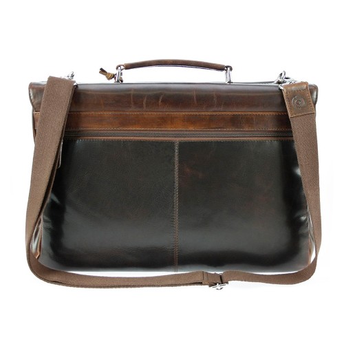 Портфель BUGATTI РОМАНО | ROMANO 15'', коричневый, натуральная воловья кожа, 43х13х32 см