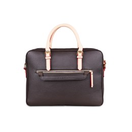 Портфель женский BUGATTI ЭЛЛА | ELLA 15'', тёмно-коричневый, полиуретан, 38х6х27,5 см
