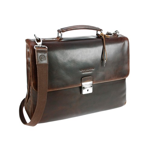 Портфель BUGATTI РОМАНО | ROMANO 15'', коричневый, натуральная воловья кожа, 40х12х30 см