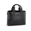 Портфель мужской BUGATTI КОМЕТА | COMET, чёрный, воловья кожа/полиэстер, 37х6х27 см