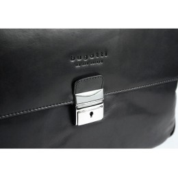 Портфель BUGATTI РОМАНО | ROMANO 15'', чёрный, натуральная воловья кожа, 40х12х30 см