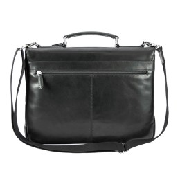 Портфель BUGATTI РОМАНО | ROMANO 15'', чёрный, натуральная воловья кожа, 40х12х30 см