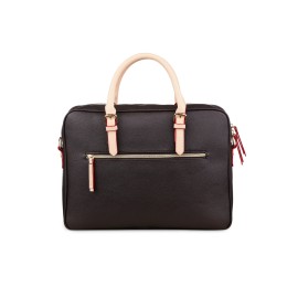 Портфель женский BUGATTI ЭЛЛА | ELLA 15'', тёмно-коричневый, полиуретан, 38х6х27,5 см