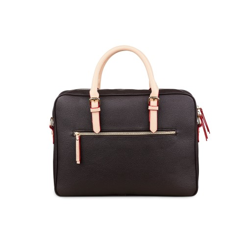 Портфель женский BUGATTI ЭЛЛА | ELLA 15'', тёмно-коричневый, полиуретан, 38х6х27,5 см