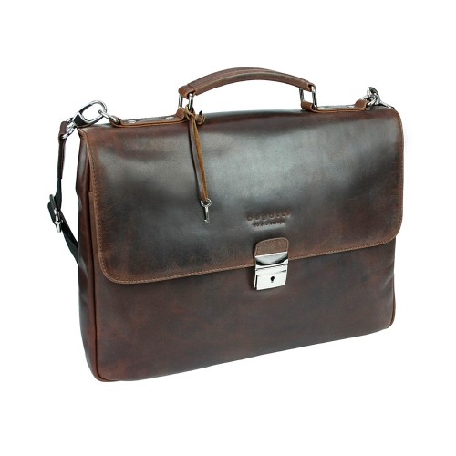 Портфель BUGATTI РОМАНО | ROMANO 15'', коричневый, натуральная воловья кожа, 39х8х30 см