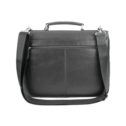 Портфель BUGATTI РОМАНО | ROMANO 15'', чёрный, натуральная воловья кожа, 39х8х30 см