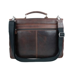 Портфель BUGATTI РОМАНО | ROMANO 15'', коричневый, натуральная воловья кожа, 39х8х30 см
