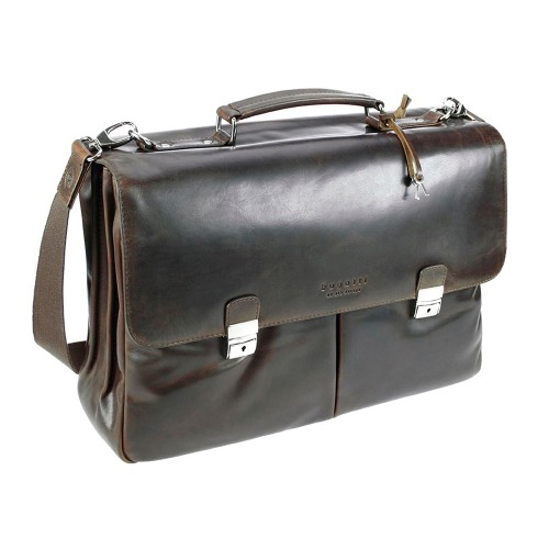 Портфель BUGATTI РОМАНО | ROMANO 15'', коричневый, натуральная воловья кожа, 43х13х32 см