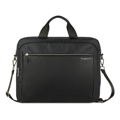 Портфель мужской BUGATTI СЕРА | SERA, антрацитовый, полиэстер, 40х11х34 см, 15 л