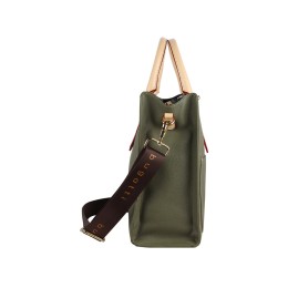 Сумка-портфель женская BUGATTI ЭЛЛА | ELLA, оливковая, полиуретан, 30х11,5х28 см