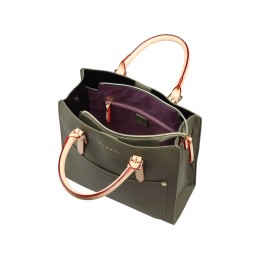 Сумка-портфель женская BUGATTI ЭЛЛА | ELLA, оливковая, полиуретан, 30х11,5х28 см