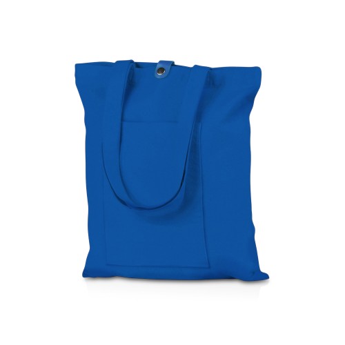 Сумка Clip из хлопка 340 г/м2 с застежкой из экокожи, синий