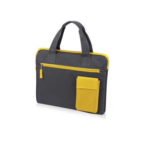 Конференц сумка "Session", серый/желтый