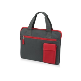 Конференц сумка "Session", серый/красный