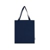 Madras эко- сумка с ластовицей из переработанного хлопка, сертифицированного согласно GRS, плотностью 140 г/м² - Темно - синий