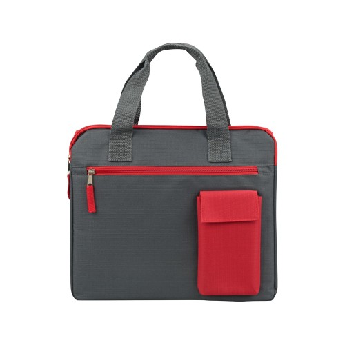 Конференц сумка "Session", серый/красный