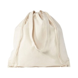 Рюкзак со шнурком Flin из хлопчатобумажной ткани плотностью 240 г/м2, натуральный