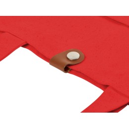 Сумка Clip из хлопка 340 г/м2 с застежкой из экокожи, красный