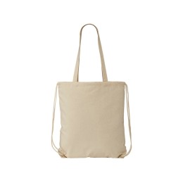 Рюкзак со шнурком Flin из хлопчатобумажной ткани плотностью 240 г/м2, натуральный