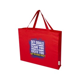 Odessa большая эко-сумка из переработанного хлопка, сертифицированного согласно GRS, плотностью 220 г/м² - Красный