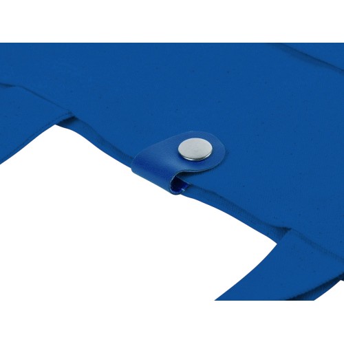 Сумка Clip из хлопка 340 г/м2 с застежкой из экокожи, синий