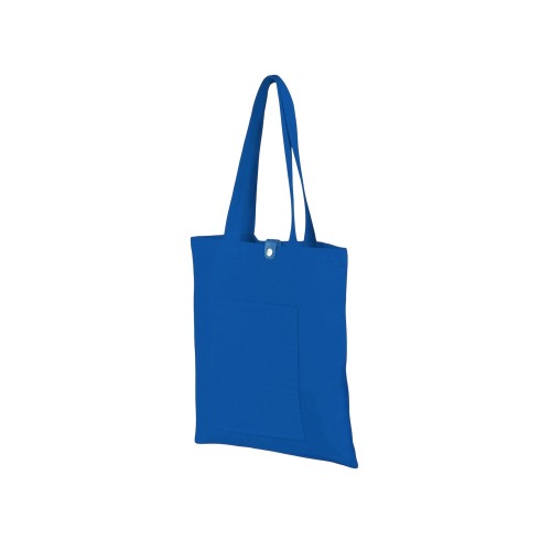 Сумка Clip из хлопка 340 г/м2 с застежкой из экокожи, синий