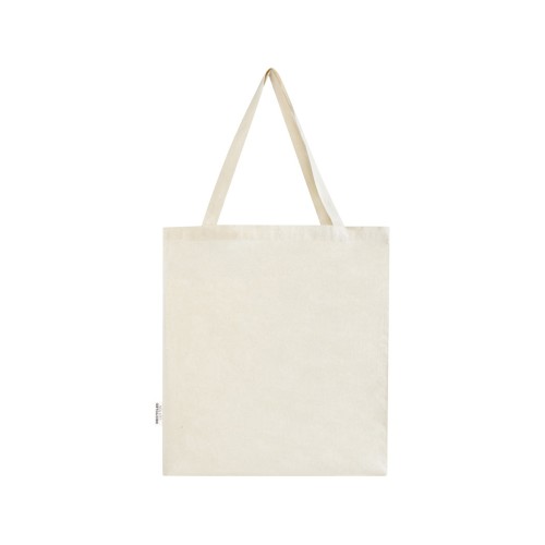 Madras эко- сумка с ластовицей из переработанного хлопка, сертифицированного согласно GRS, плотностью 140 г/м² - Натуральный