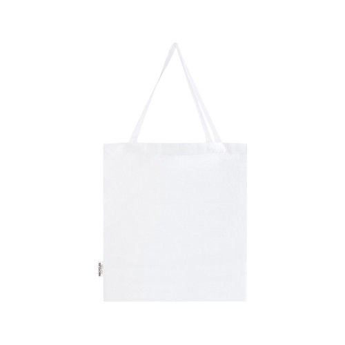 Madras эко- сумка с ластовицей из переработанного хлопка, сертифицированного согласно GRS, плотностью 140 г/м² - Белый