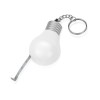 Брелок-рулетка для ключей "Лампочка", белый/серебристый