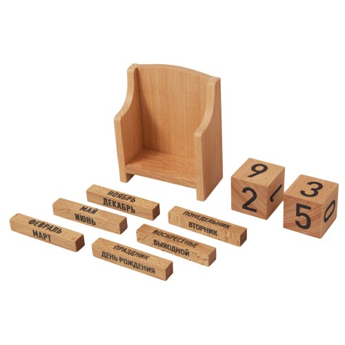 "Вечный" календарь из бука